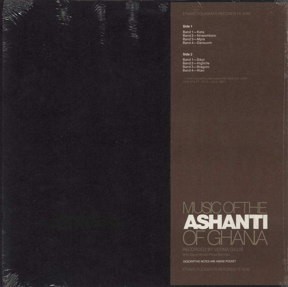 Various-World Music Music Of The Ashanti Of Ghana US vinyl LP album (LP record)