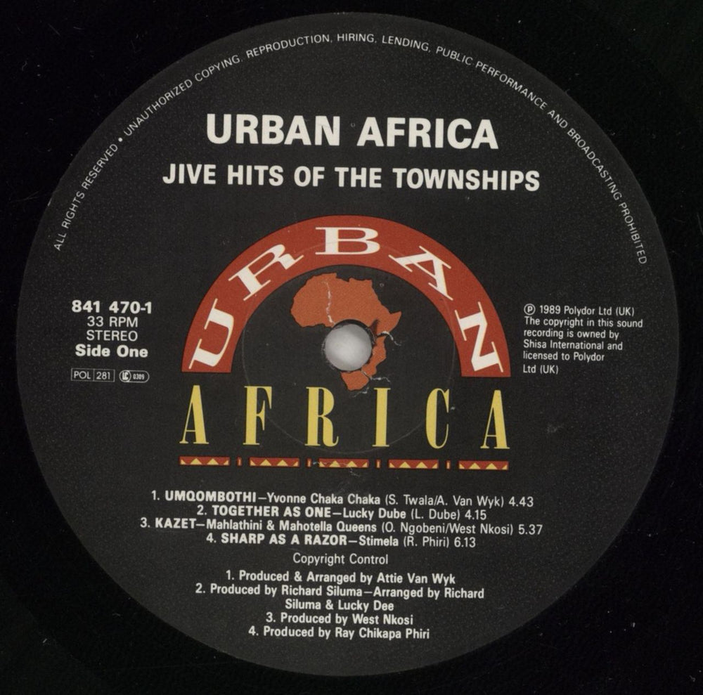 Various-World Music Urban Africa UK vinyl LP album (LP record) VRWLPUR586217
