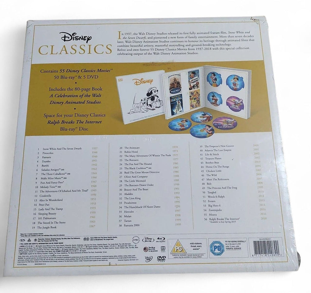 Walt Disney Disney Classics Complete Collection - 57 Disc Collection - Blu-ray - Sealed UK CD Album Box Set