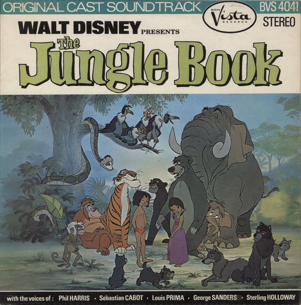 Walt Disney Presents The Jungle Book UK vinyl LP album (LP record) BVS4041