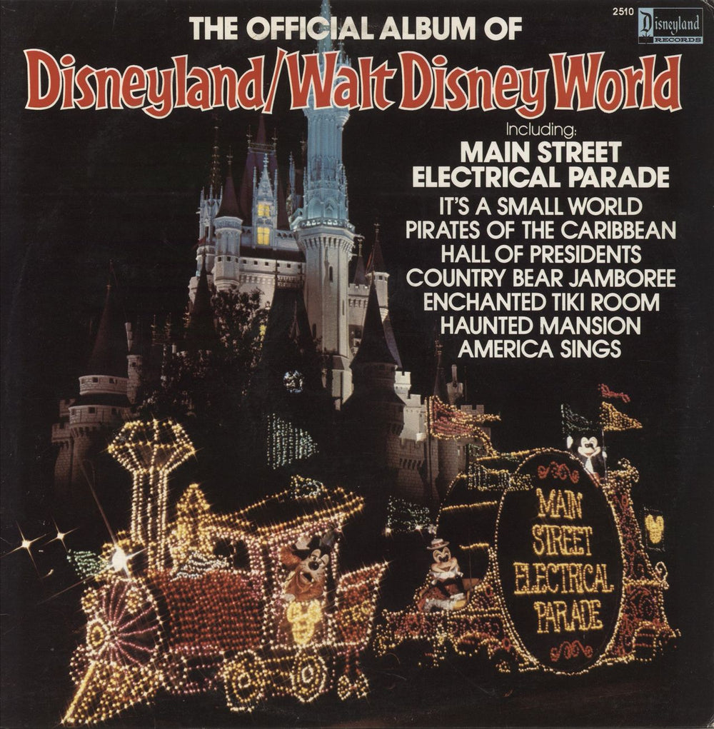 Walt Disney The Official Album Of Disneyland/Walt Disney World US vinyl LP album (LP record) 2510