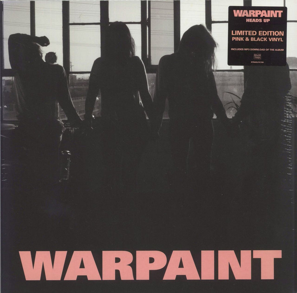 Warpaint Heads Up - Pink & Black Vinyl - Sealed UK 2-LP vinyl record set (Double LP Album) RTRADLPX780