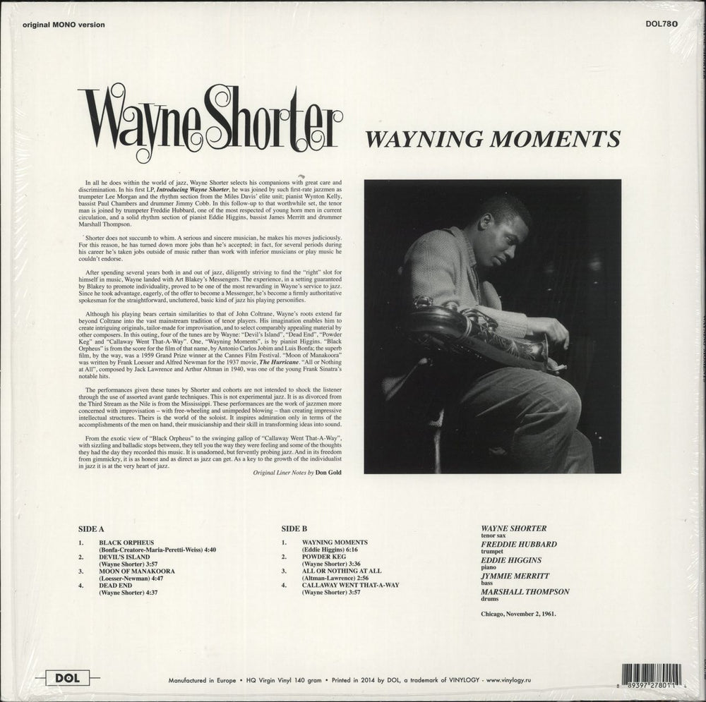 Wayne Shorter Wayning Moments UK vinyl LP album (LP record) 889397278014