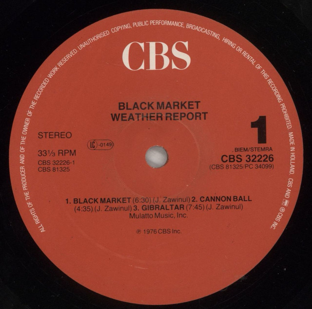Weather Report Black Market - Red Label - Nice Price Sticker UK vinyl LP album (LP record) WEALPBL879360