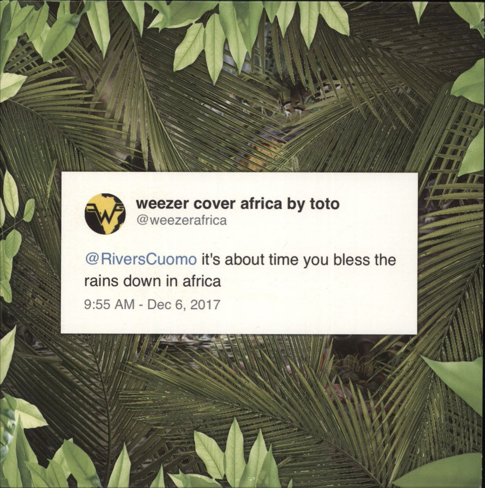 Weezer Africa - Green Vinyl US 7" vinyl single (7 inch record / 45) 572654-7