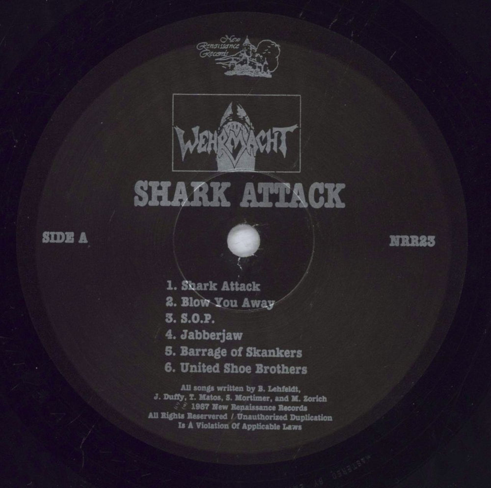 Wehrmacht Shark Attack US vinyl LP album (LP record) WGJLPSH833346