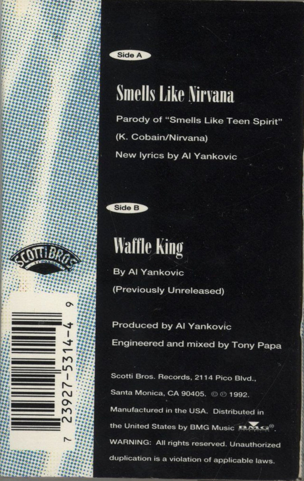 Weird Al Yankovic Smells Like Nirvana US cassette single 723927531449
