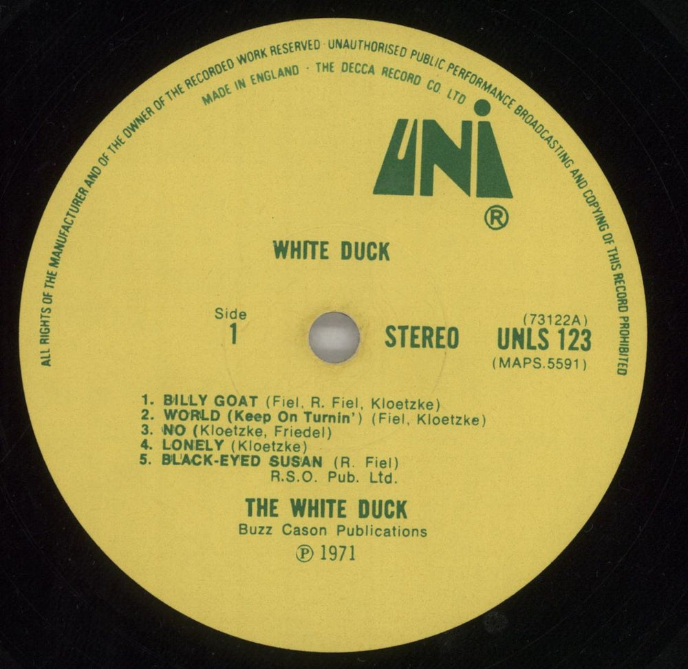 White Duck White Duck UK vinyl LP album (LP record) 88QLPWH862475