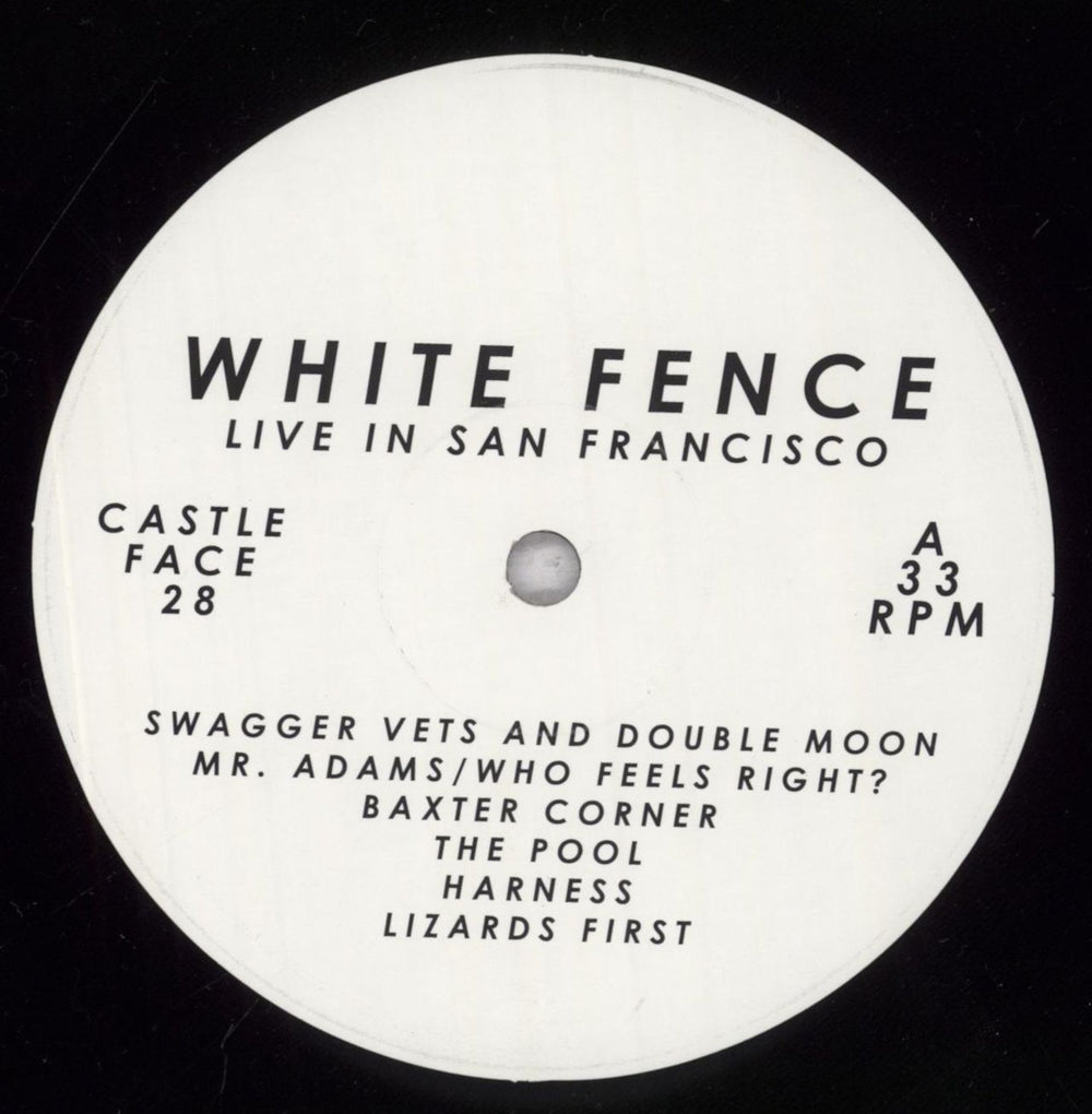 White Fence Live In San Francisco + Opened Shrink US vinyl LP album (LP record) YK9LPLI835052