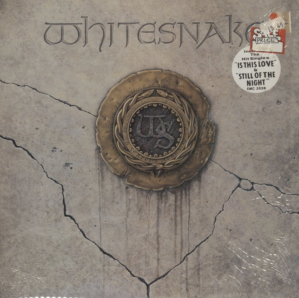 Whitesnake 1987 - Hype Stickered - Shrink UK vinyl LP album (LP record) EMC3528