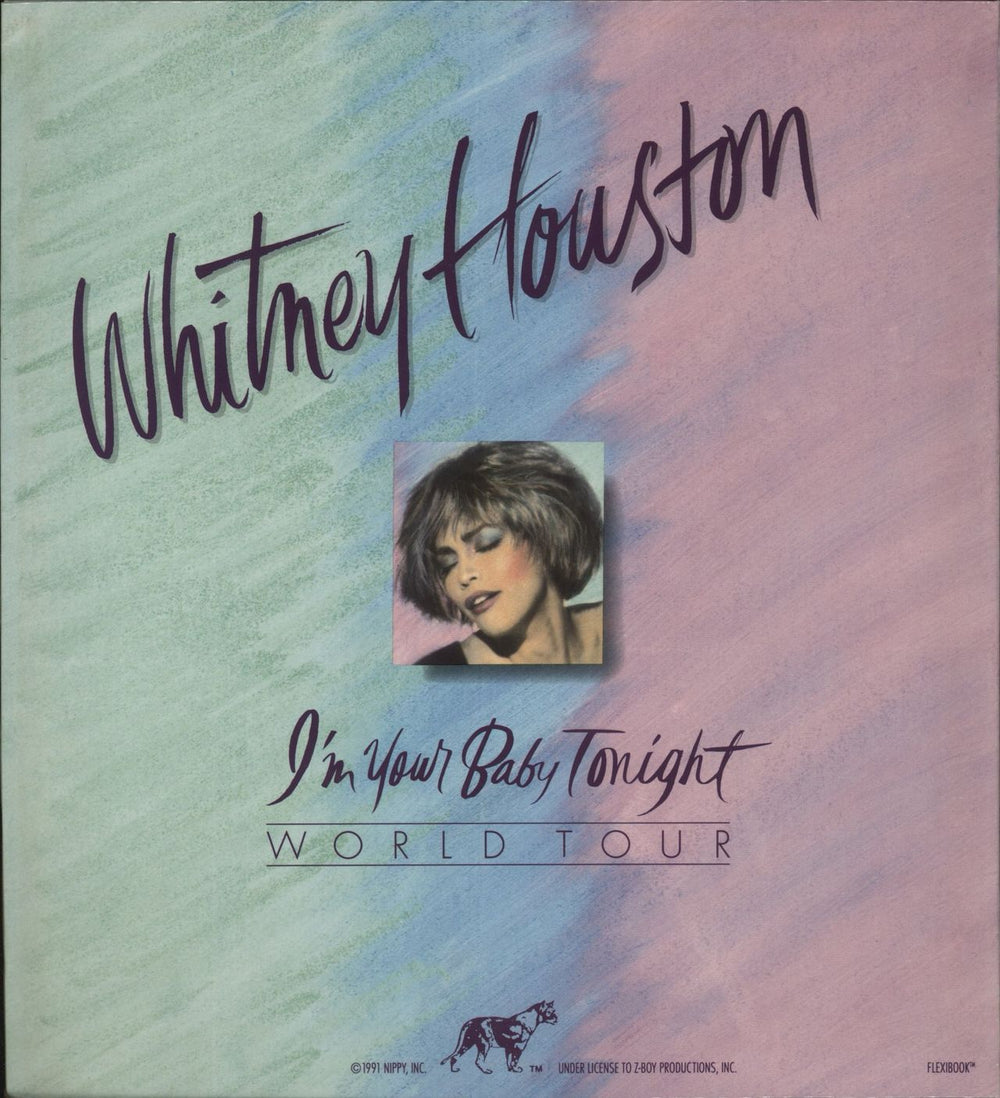Whitney Houston I'm Your Baby Tonight World Tour Book + Poster & Insert UK tour programme