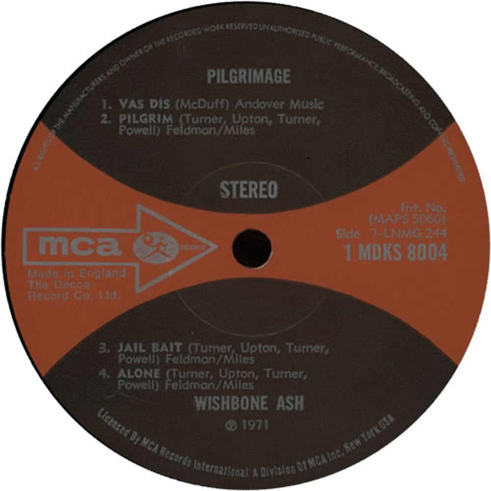 Wishbone Ash Pilgrimage - 2nd - EX UK vinyl LP album (LP record) WSHLPPI216822