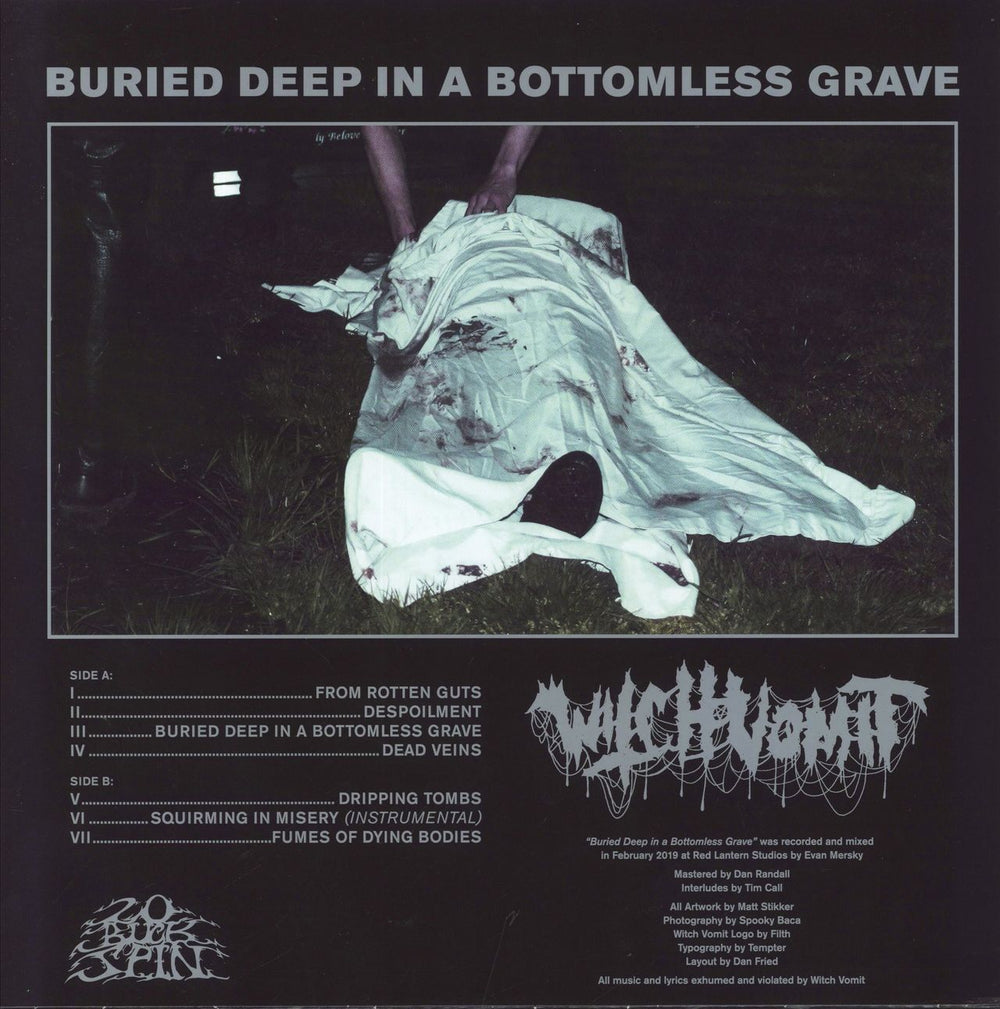 Witch Vomit Buried Deep In A Bottomless Grave - Evergreen / White / Silver Merge US vinyl LP album (LP record)