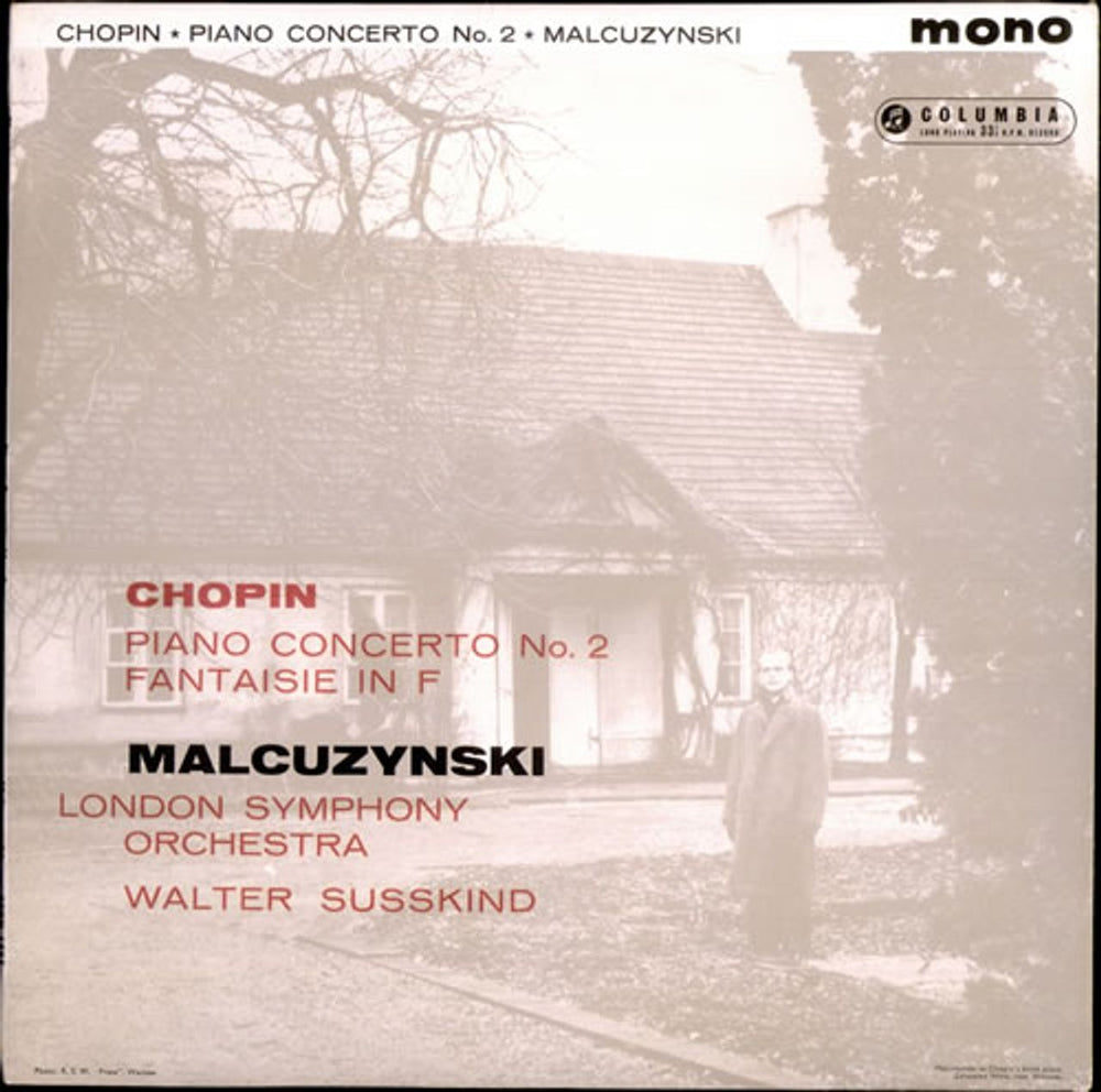 Witold Malcuzynski Chopin: Piano Concerto No. 2 / Fantaisie in F Minor UK vinyl LP album (LP record) 33CX1695