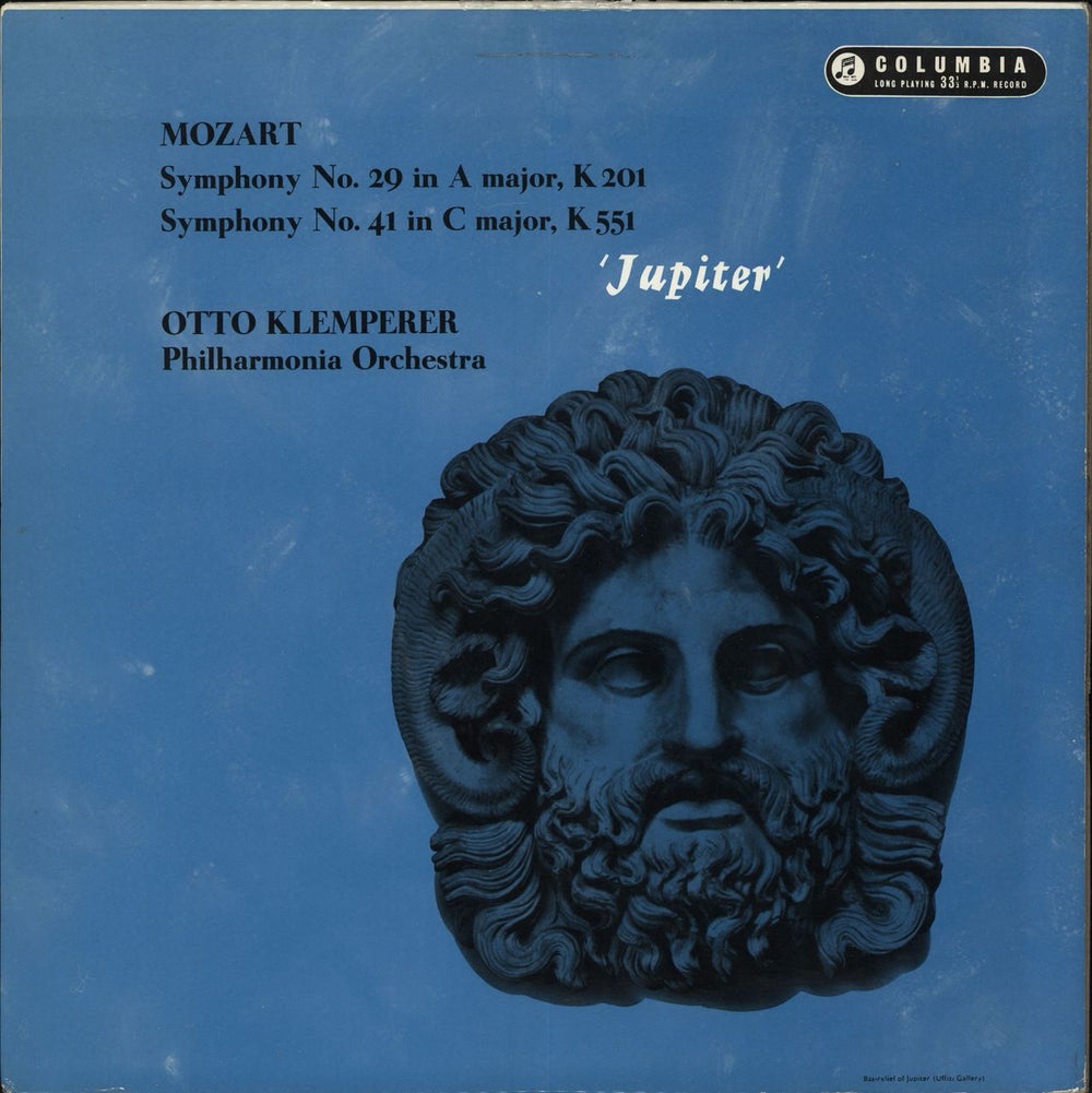 Wolfgang Amadeus Mozart Symphony No.29 in A Major, K.201 / Symphony No.41 in C Major, K.551 ("Jupiter") UK vinyl LP album (LP record) 33CX1257