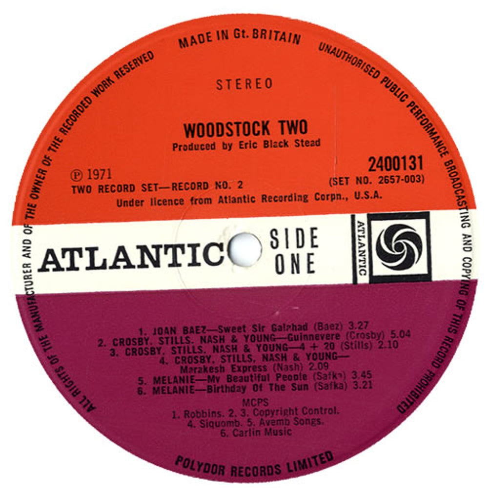 Woodstock Woodstock Two UK 2-LP vinyl record set (Double LP Album) WP02LWO260892