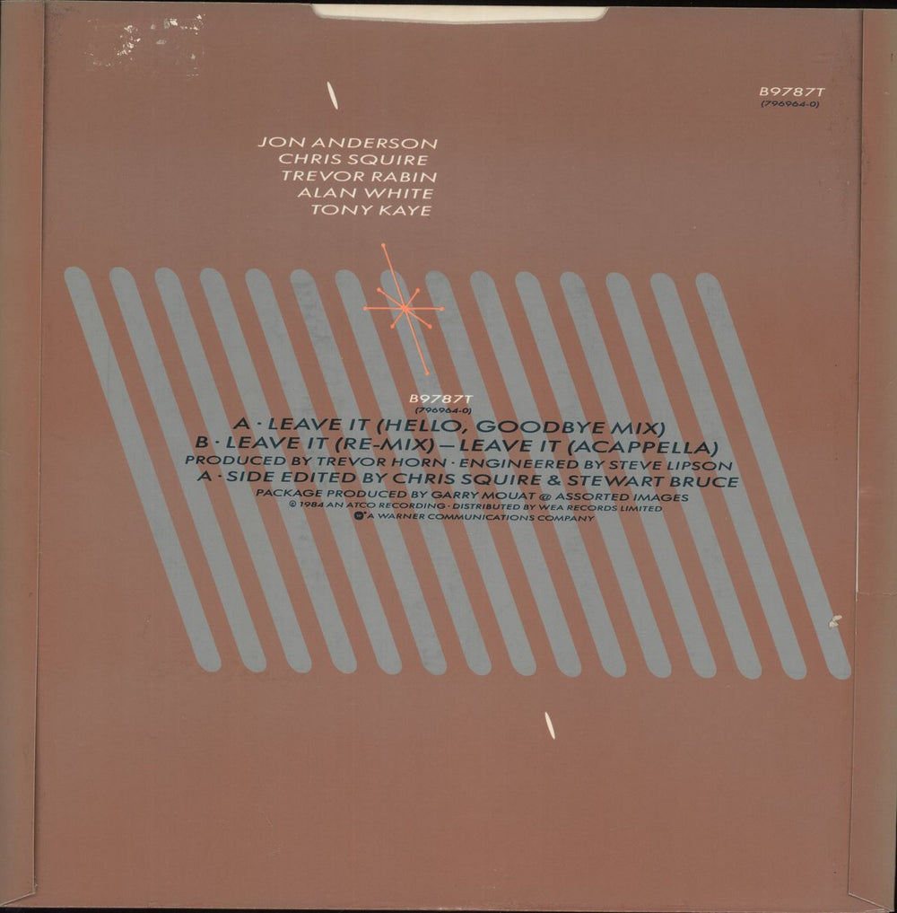 Yes Leave It UK 12" vinyl single (12 inch record / Maxi-single)