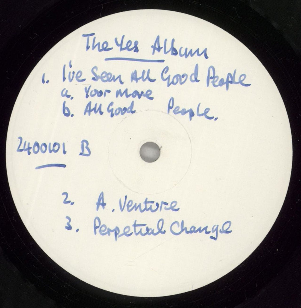 Yes The Yes Album - Test Pressing UK vinyl LP album (LP record)