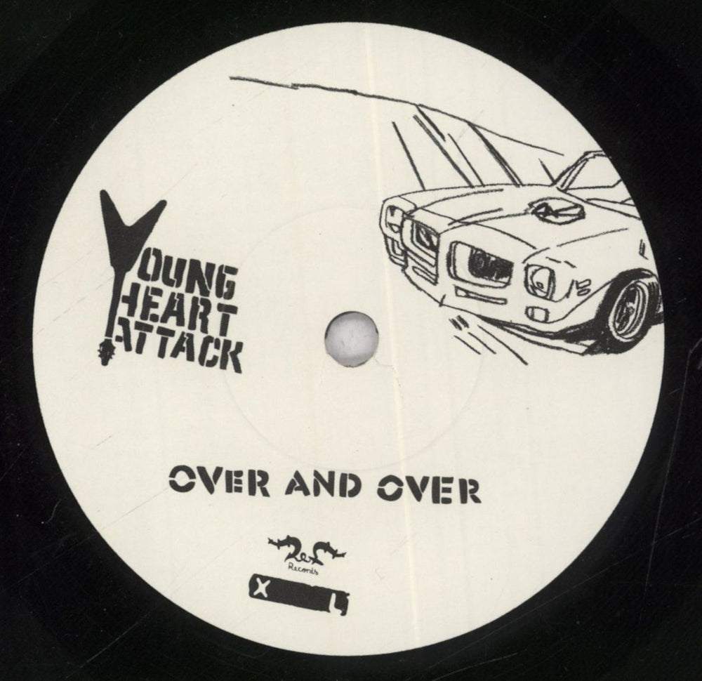 Young Heart Attack Over And Over UK 7" vinyl single (7 inch record / 45) YHA07OV261790