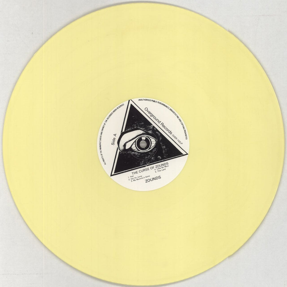 Zounds The Curse Of Zounds - Yellow Vinyl UK vinyl LP album (LP record) ZOULPTH857361