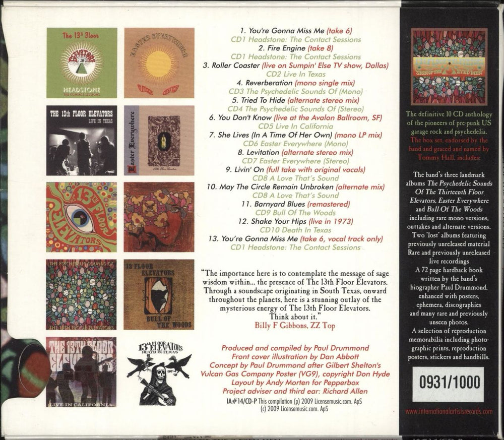 13th Floor Elevators Sign Of The 3 Eyed Men - Numbered UK Promo CD album (CDLP)