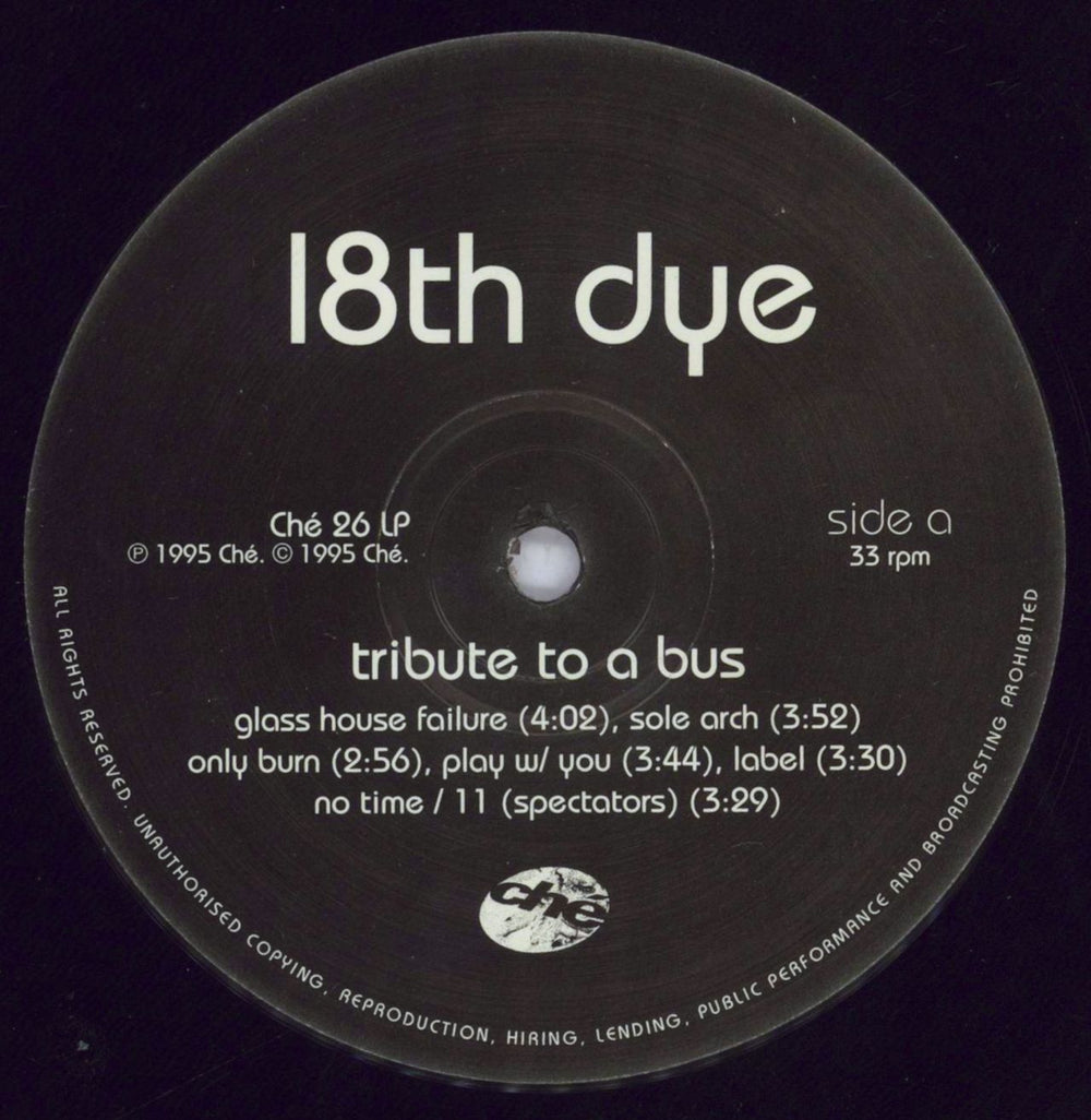 18th Dye Tribute To A Bus UK vinyl LP album (LP record) 180LPTR829471