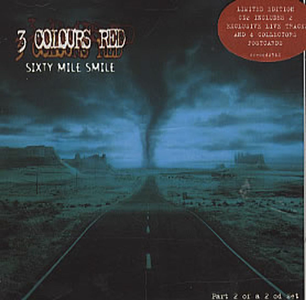 3 Colours Red Sixty Mile Smile + Postcards - Part 2 CD UK CD single (CD5 / 5") CRESCD254X