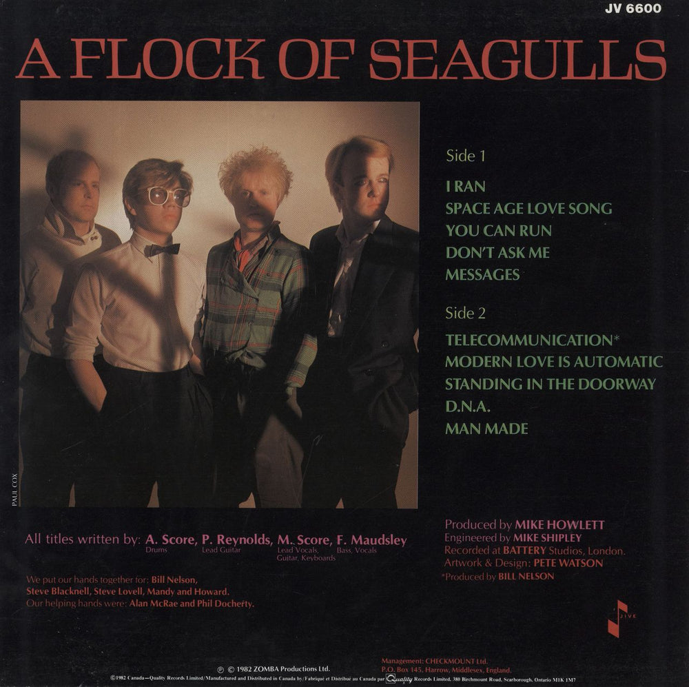 A Flock Of Seagulls A Flock Of Seagulls Canadian vinyl LP album (LP record)