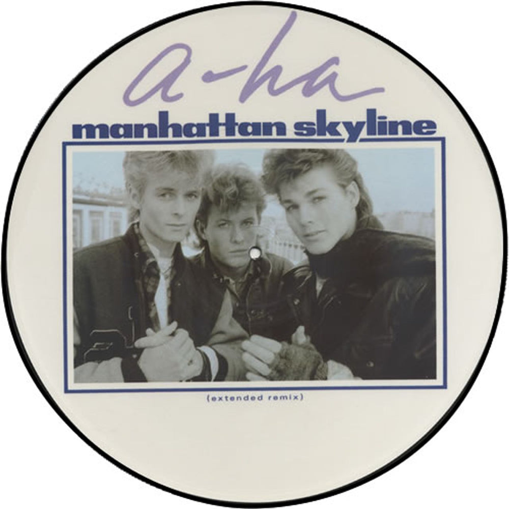 A-Ha Manhatten Skyline UK 12" vinyl picture disc (12 inch picture record) W8405TP