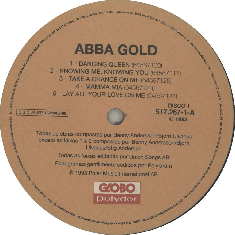 Abba Gold - Greatest Hits Brazilian Promo 2-LP vinyl record set (Double LP Album)