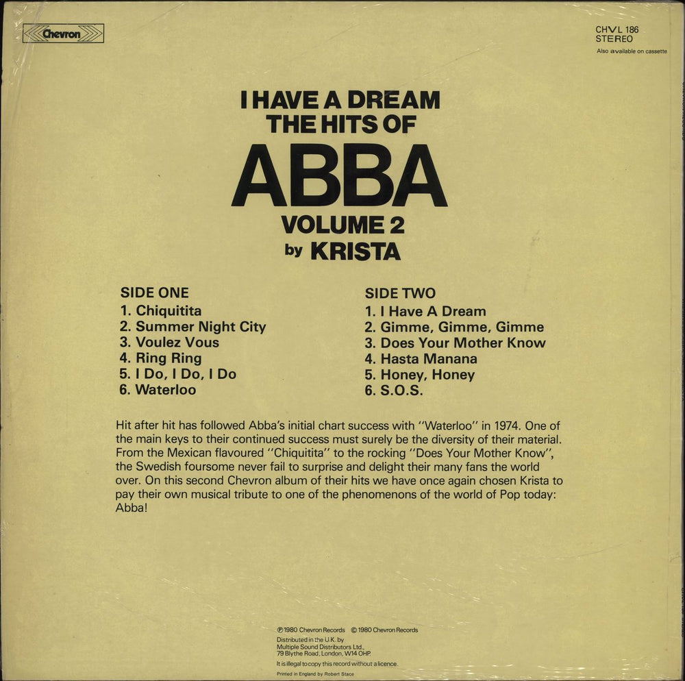 Abba I Have A Dream - The Hits Of ABBA Volume 2 UK vinyl LP album (LP record)