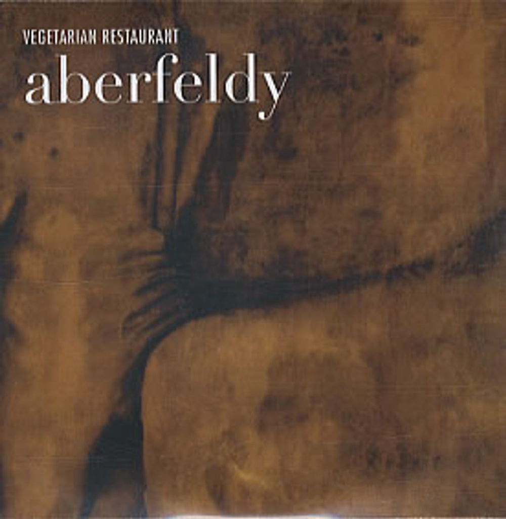 Aberfeldy Vegetarian Restaurant UK Promo CD-R acetate RTRADSCDP183