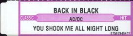 AC/DC Back In Black + Juke Box Tab US 7" vinyl single (7 inch record / 45)
