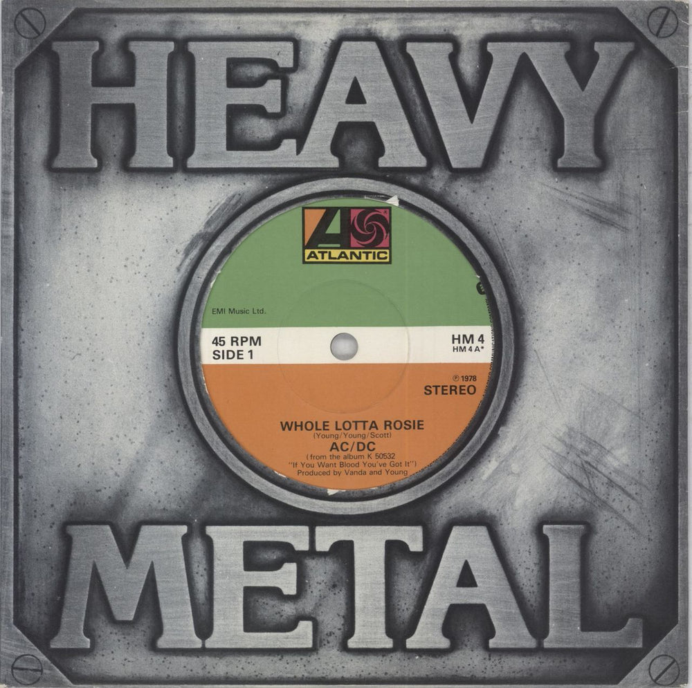 AC/DC Whole Lotta Rosie UK 7" vinyl single (7 inch record / 45) HM4