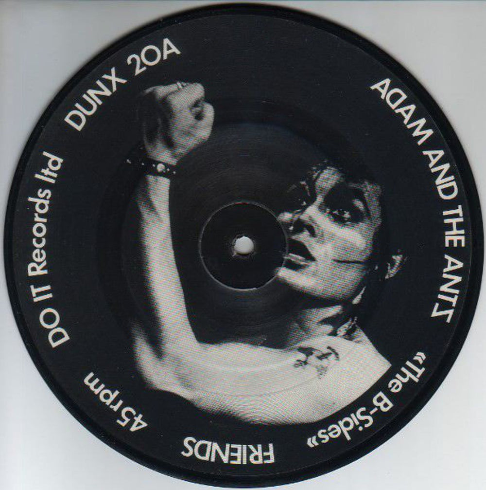 Adam & The Ants Friends UK 7" vinyl picture disc (7 inch picture disc single) DUNX20