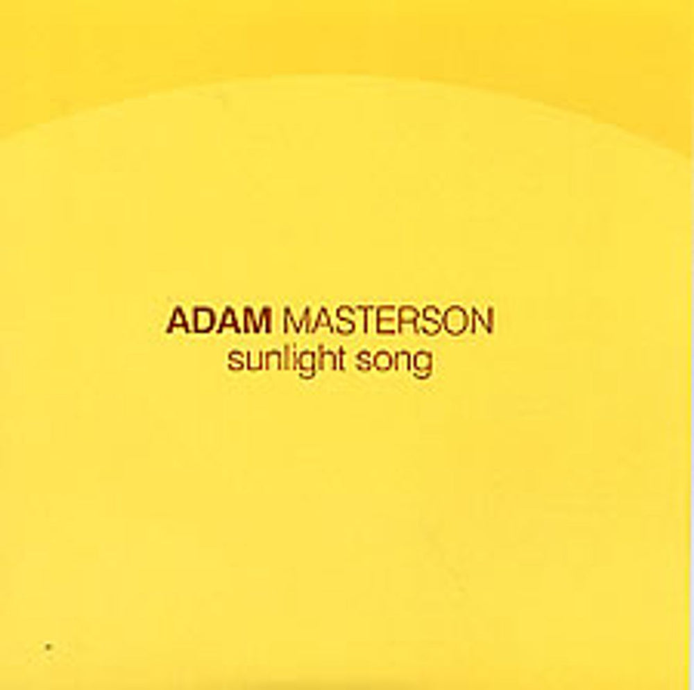 Adam Masterson Sunlight Song UK 7" vinyl single (7 inch record / 45) 828760598227