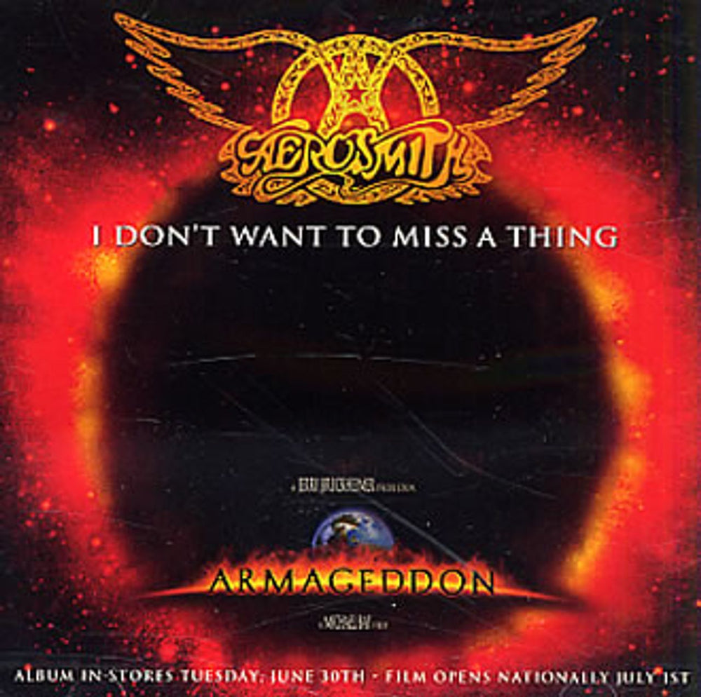 Aerosmith I Don't Want To Miss A Thing - Pop Mix US Promo CD single (CD5 / 5") CSK41241