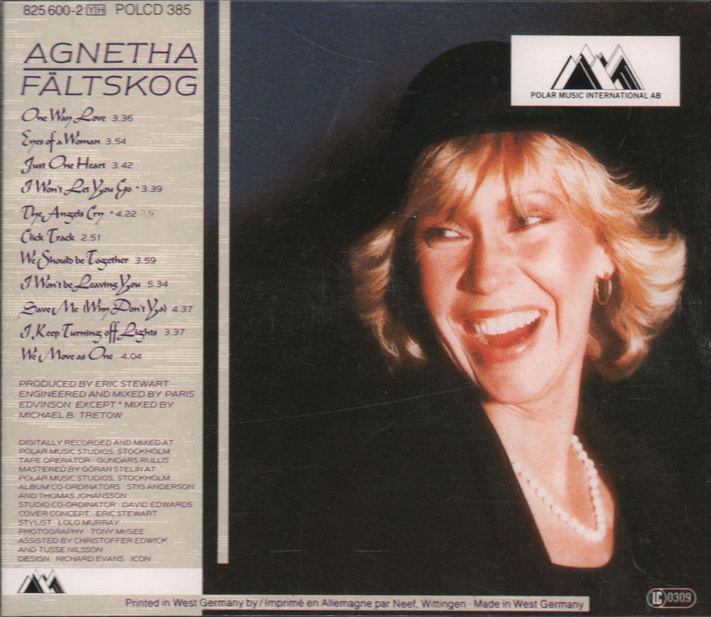 Agnetha Fältskog Eyes Of A Woman - 1st German CD album (CDLP) AGNCDEY652395