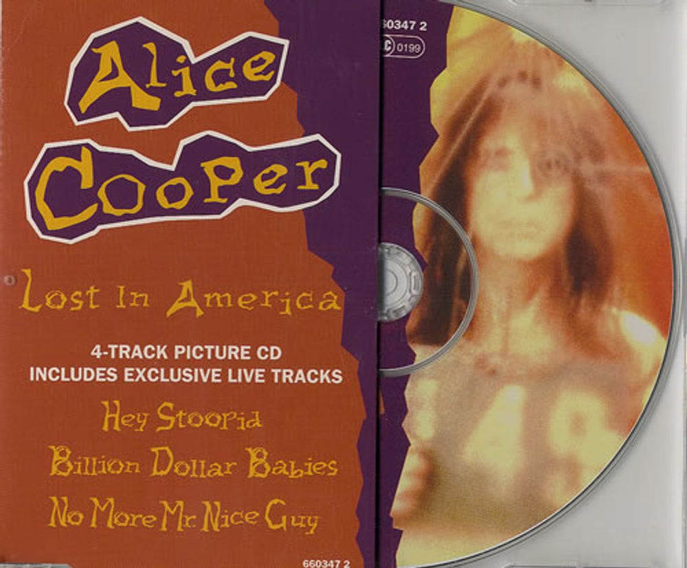 Alice Cooper Lost In America - Picture Disc UK CD single (CD5 / 5") 6603472