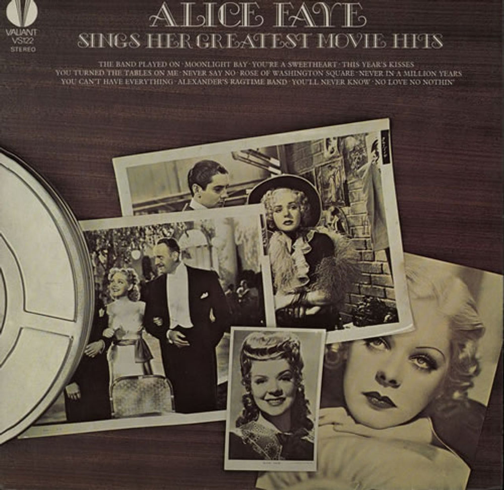 Alice Faye Alice Faye Sings Her Greatest Movie Hits UK vinyl LP album (LP record) VS122