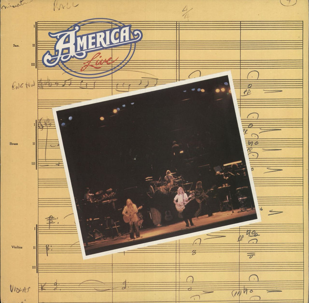 America America Live UK vinyl LP album (LP record) K56434