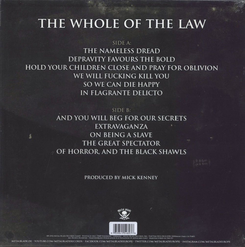 Anaal Nathrakh The Whole Of The Law - Cool Grey UK vinyl LP album (LP record) 039841548976