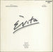 Andrew Lloyd Webber & Tim Rice Evita German 2-LP vinyl record set (Double LP Album) 82.001-2