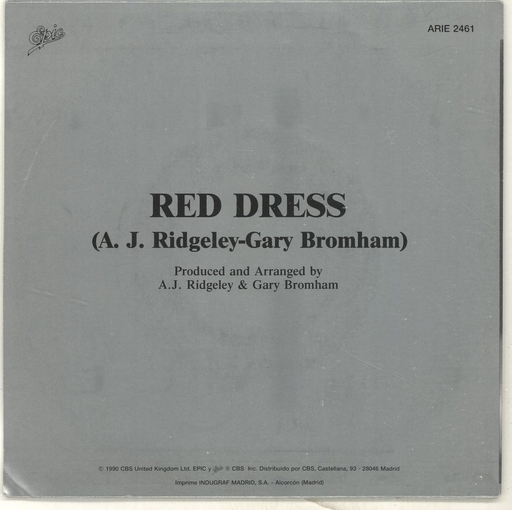 Andrew Ridgeley Red Dress Spanish Promo 7" vinyl single (7 inch record / 45) RDG07RE59438