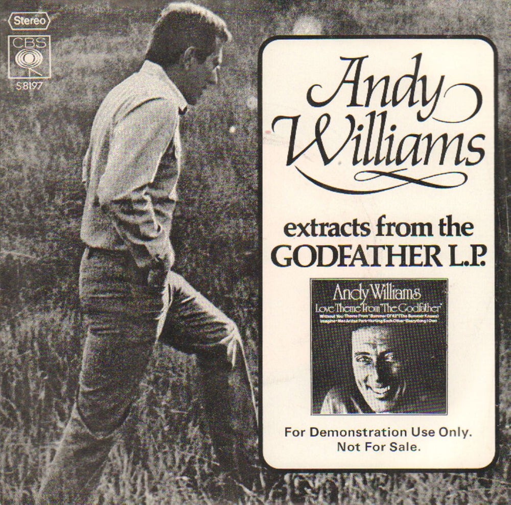 Andy Williams Extracts From The Goldfather LP UK 7" vinyl single (7 inch record / 45) S8197