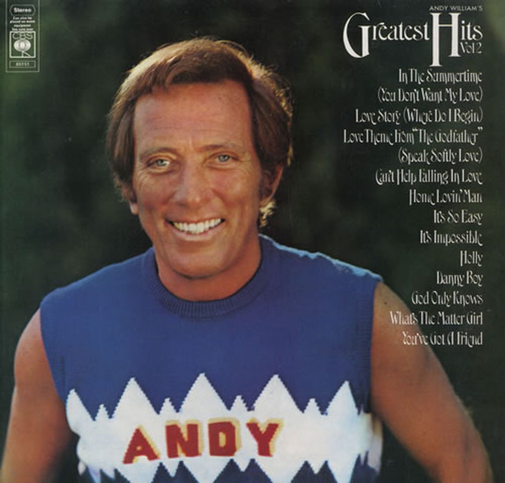 Andy Williams Greatest Hits Volume 2 - 1st UK vinyl LP album (LP record) 65151