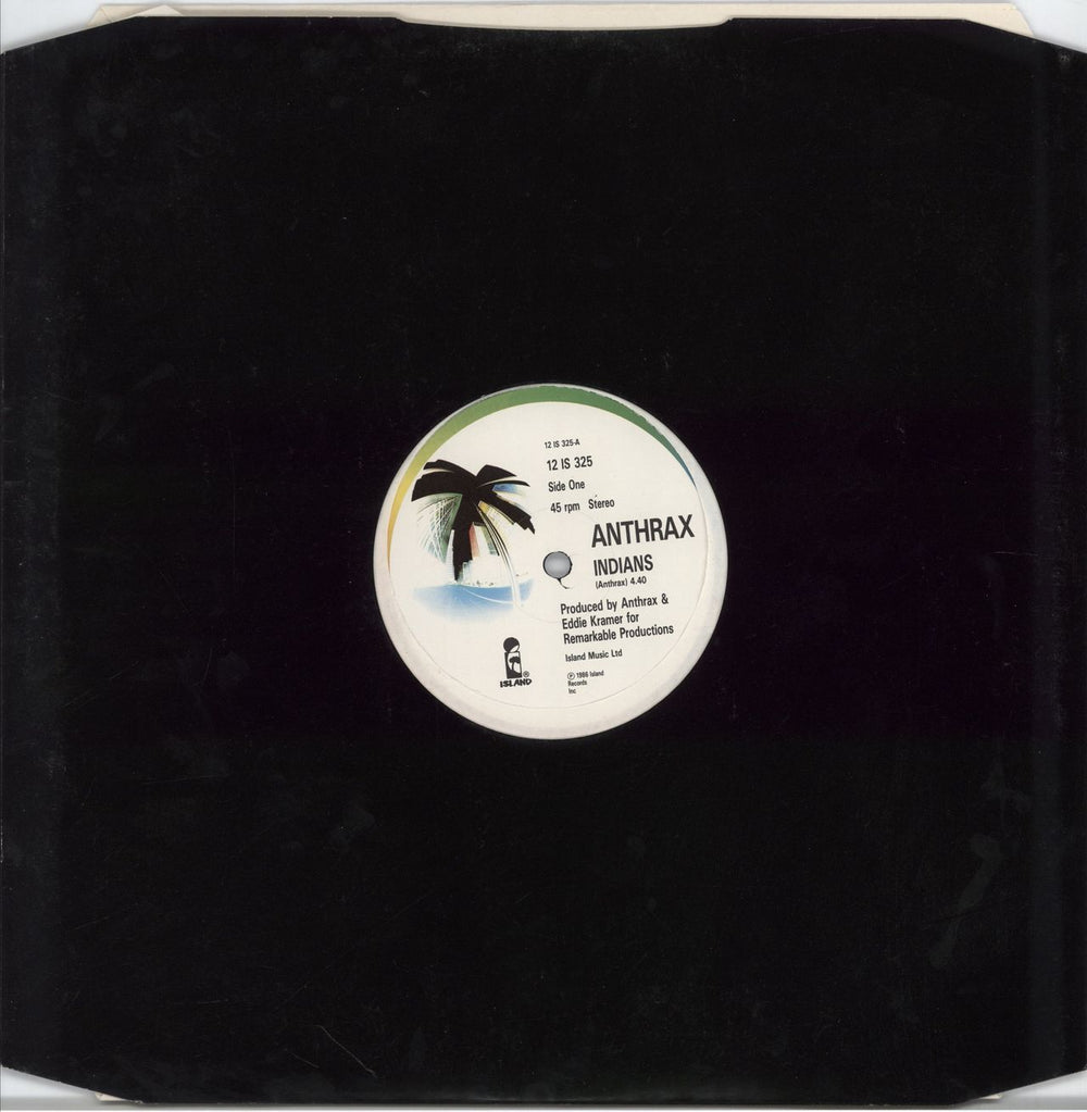Anthrax Indians UK 12" vinyl single (12 inch record / Maxi-single) 12IS325