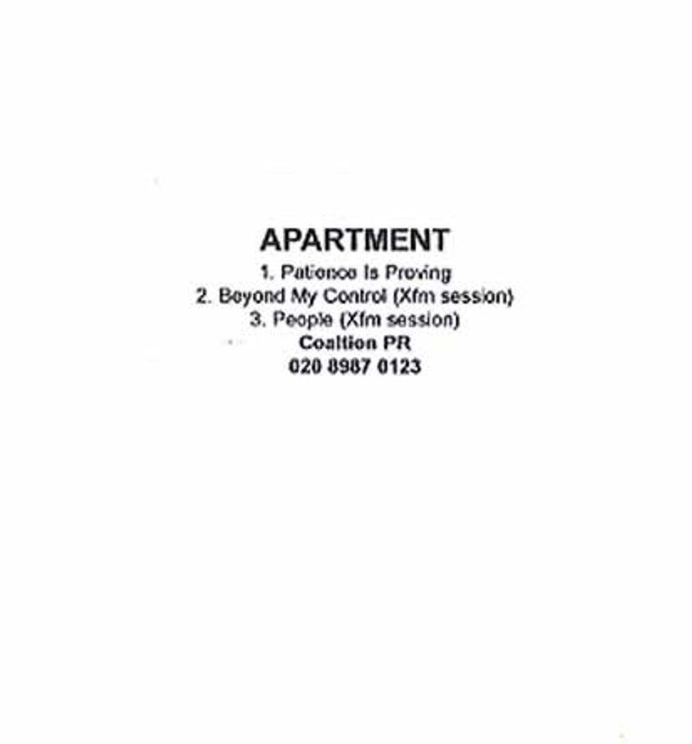 Apartment Patience Is Proving UK CD-R acetate CD-R ACETATE