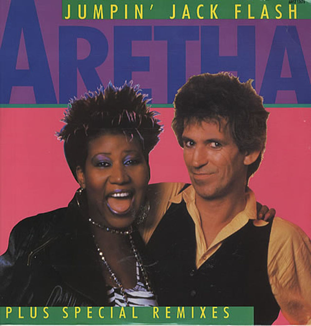 Aretha Franklin Jumpin' Jack Flash UK 12" vinyl single (12 inch record / Maxi-single) ARIST22678