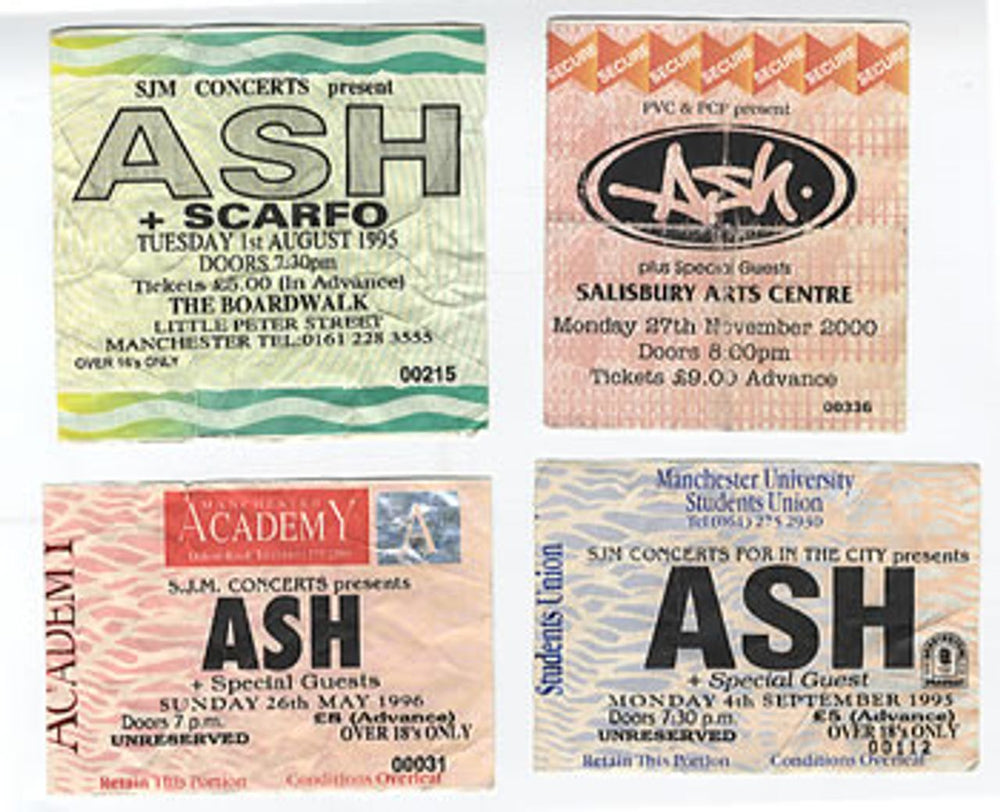 Ash Concert Tickets UK concert ticket CONCERT TICKETS